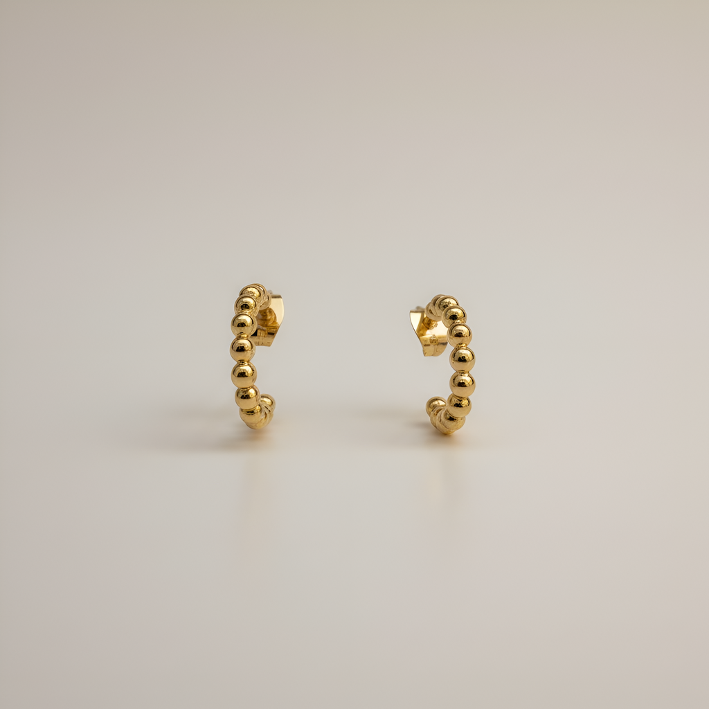 Éclat Beaded Gold Hoops