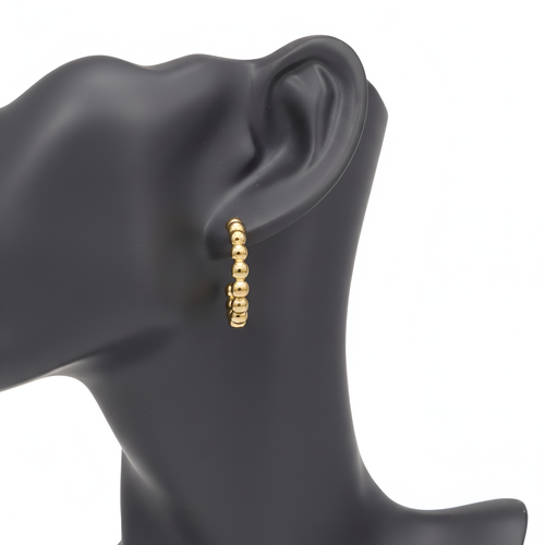 Éclat Beaded Gold Hoops