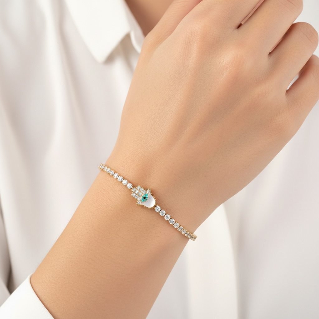 Éternelle Hamsa Bracelet - 18k gold plated